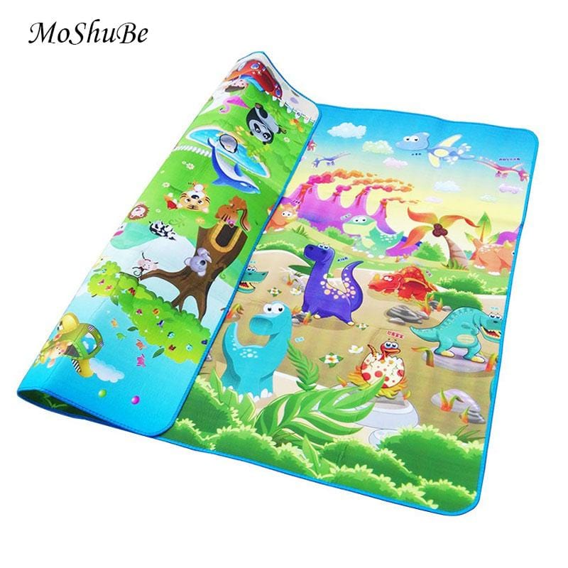 Double Sided Play Mat Dinosaur and Animal Zoo