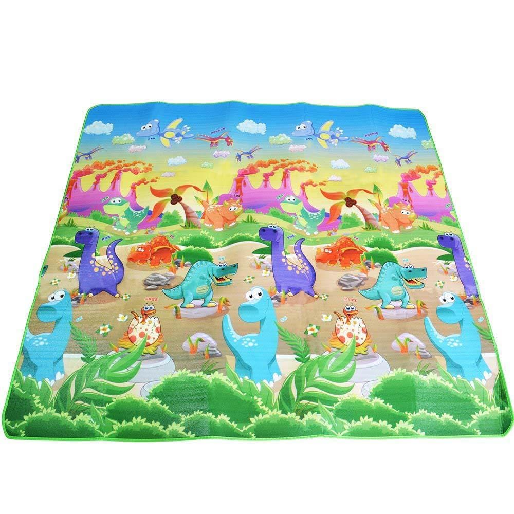 Double Sided Play Mat Dinosaur and Animal Zoo