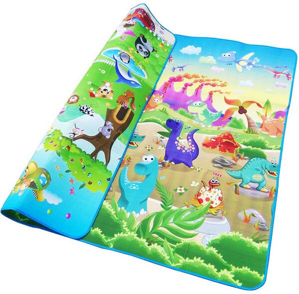 Double Sided Play Mat Dinosaur and Animal Zoo