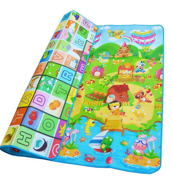 Double Sided Play Mat Dinosaur and Animal Zoo